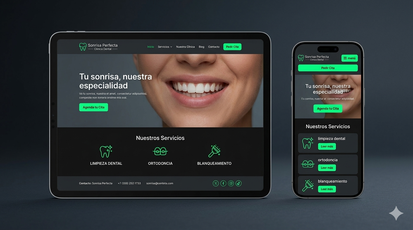 Ejemplo página web dental